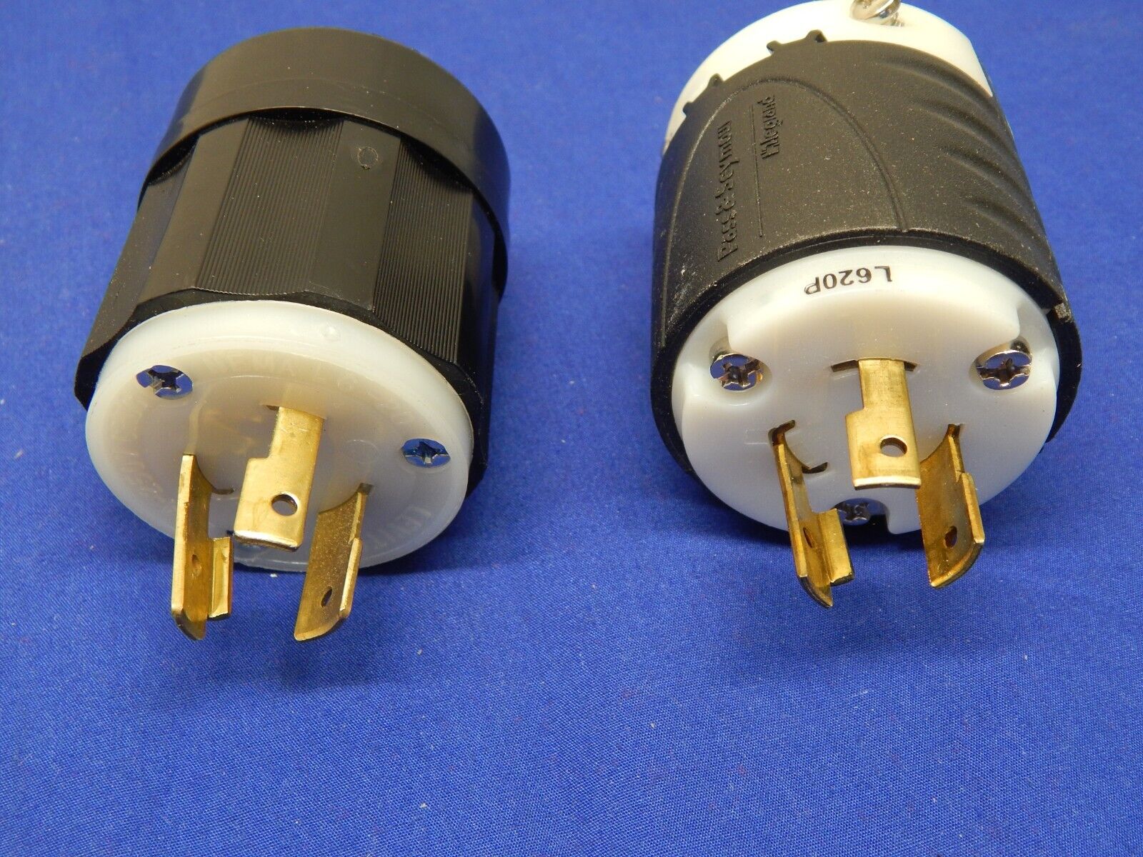 NEMA L6-20P Replacement 20 A 250 V Male Twist Lock 3 Wire Plug, Lot of 2 NEMA L6-20P Replacement 20 A 250 V Male Twist Lock 3 Wire Plug, Lot of 2